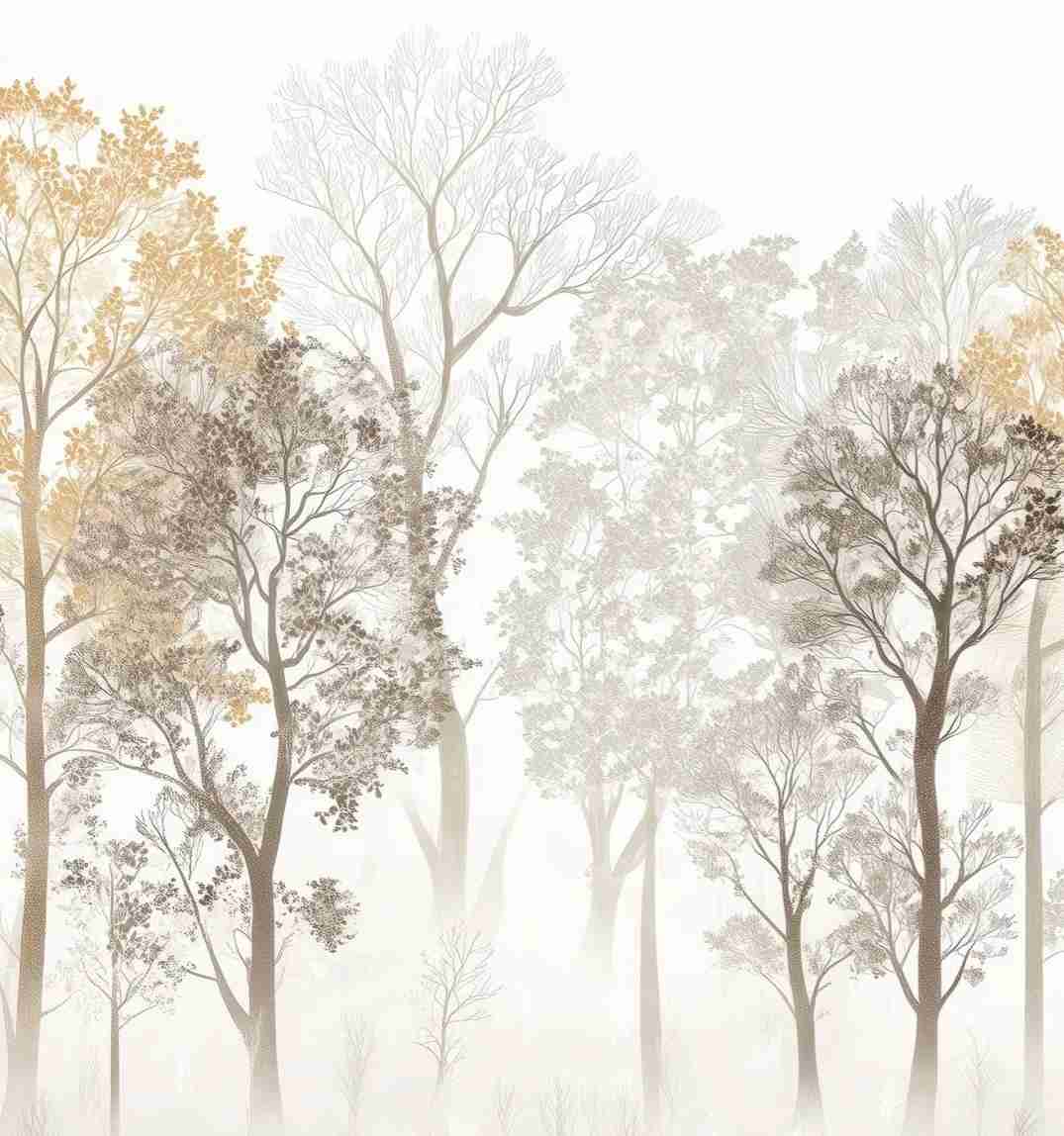 Mystère des Arbres : Papier Peint Panoramique aux Finitions Élégantes - Illulart: Papier peint panoramique