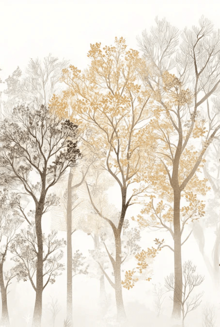 Mystère des Arbres : Papier Peint Panoramique aux Finitions Élégantes - Illulart: Papier peint panoramique