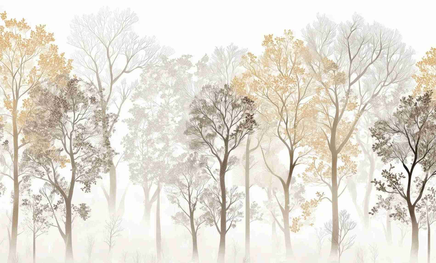 Mystère des Arbres : Papier Peint Panoramique aux Finitions Élégantes - Illulart: Papier peint panoramique