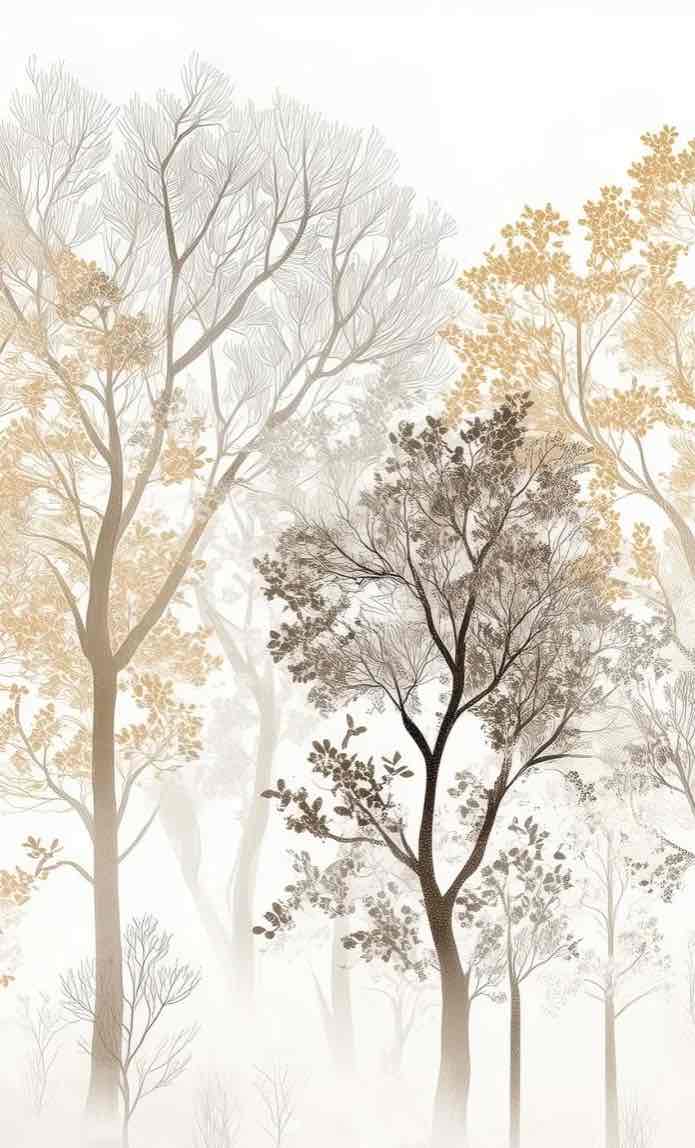 Mystère des Arbres : Papier Peint Panoramique aux Finitions Élégantes - Illulart: Papier peint panoramique