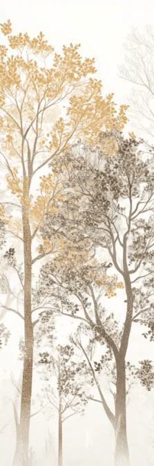 Mystère des Arbres : Papier Peint Panoramique aux Finitions Élégantes - Illulart: Papier peint panoramique