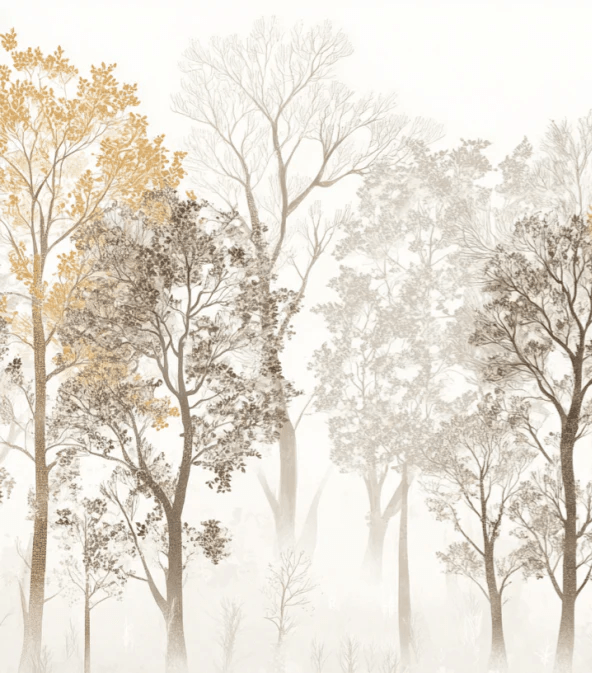 Mystère des Arbres : Papier Peint Panoramique aux Finitions Élégantes - Illulart: Papier peint panoramique