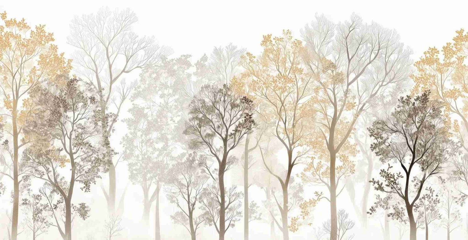 Mystère des Arbres : Papier Peint Panoramique aux Finitions Élégantes - Illulart: Papier peint panoramique