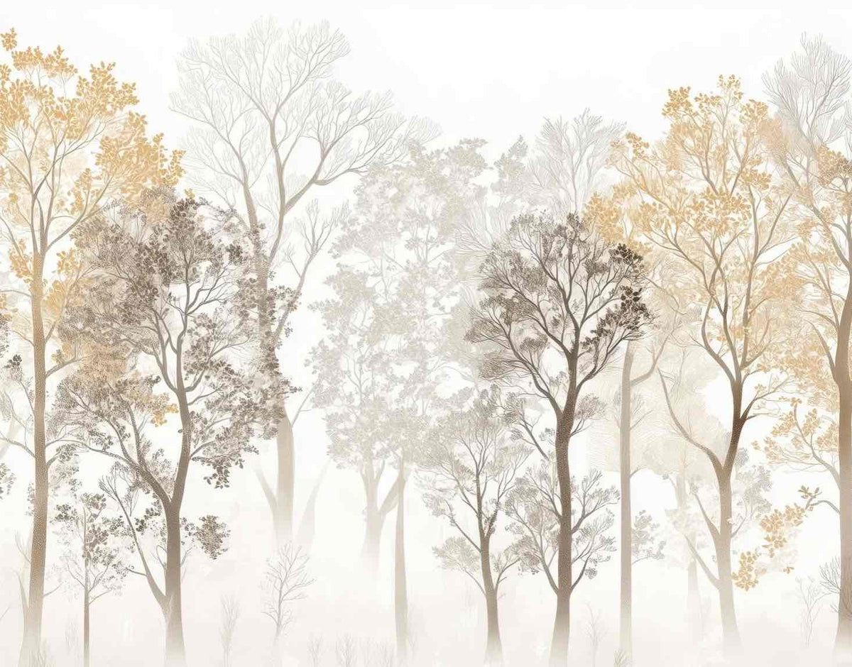 Mystère des Arbres : Papier Peint Panoramique aux Finitions Élégantes - Illulart: Papier peint panoramique