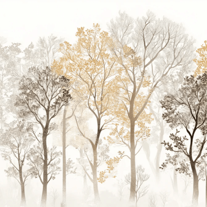 Mystère des Arbres : Papier Peint Panoramique aux Finitions Élégantes - Illulart: Papier peint panoramique