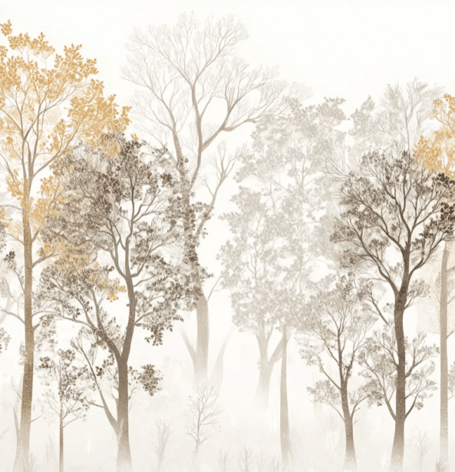 Mystère des Arbres : Papier Peint Panoramique aux Finitions Élégantes - Illulart: Papier peint panoramique