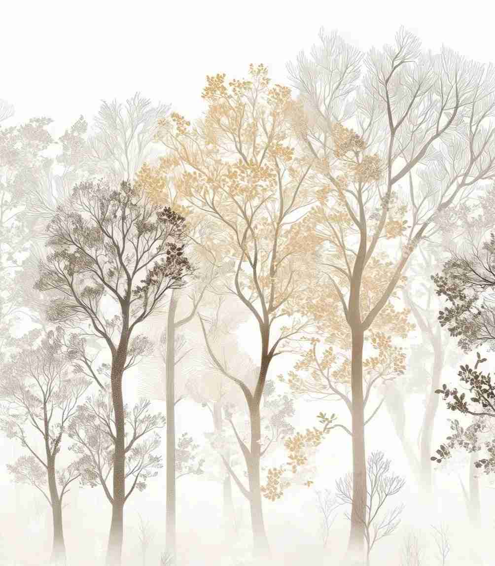 Mystère des Arbres : Papier Peint Panoramique aux Finitions Élégantes - Illulart: Papier peint panoramique
