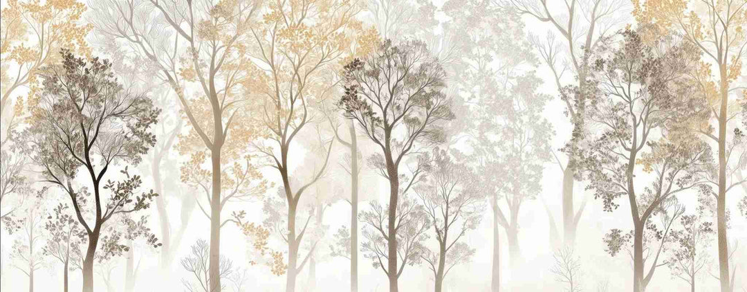 Mystère des Arbres : Papier Peint Panoramique aux Finitions Élégantes - Illulart: Papier peint panoramique