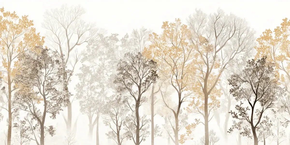 Mystère des Arbres : Papier Peint Panoramique aux Finitions Élégantes - Illulart: Papier peint panoramique