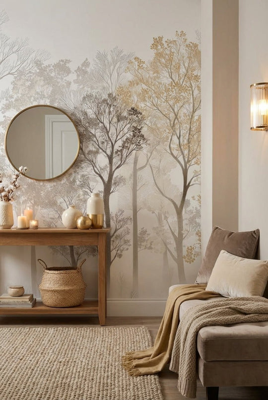 Mystère des Arbres : Papier Peint Panoramique aux Finitions Élégantes - Illulart: Papier peint panoramique