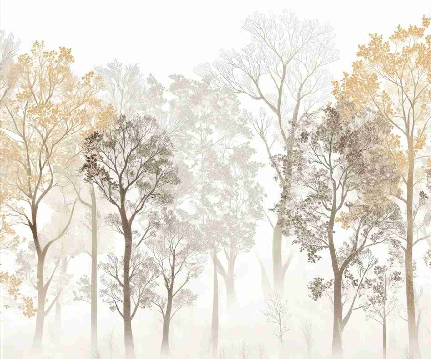Mystère des Arbres : Papier Peint Panoramique aux Finitions Élégantes - Illulart: Papier peint panoramique