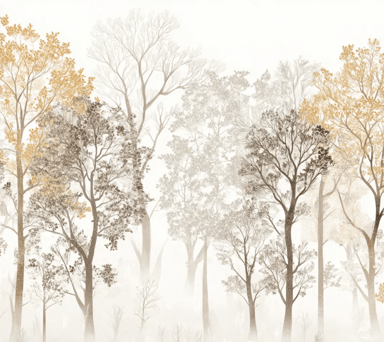 Mystère des Arbres : Papier Peint Panoramique aux Finitions Élégantes - Illulart: Papier peint panoramique