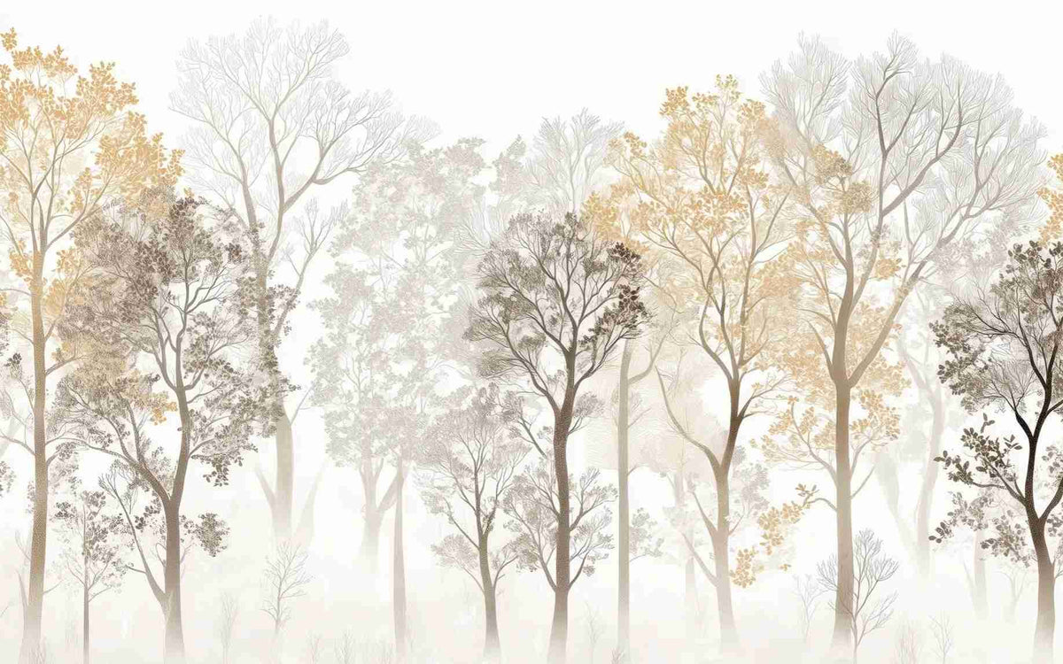 Mystère des Arbres : Papier Peint Panoramique aux Finitions Élégantes - Illulart: Papier peint panoramique