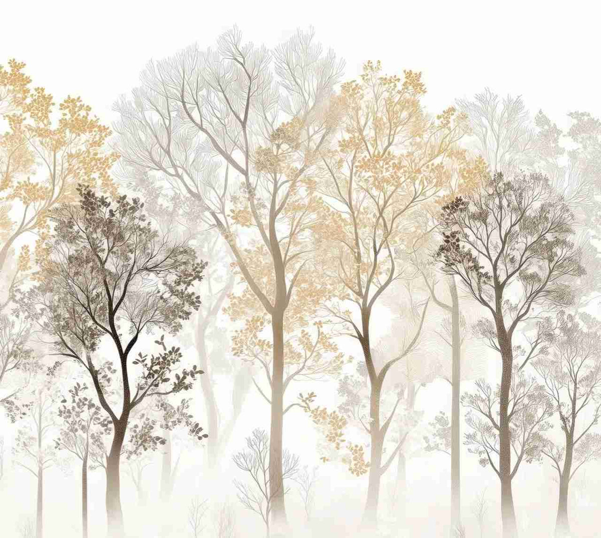 Mystère des Arbres : Papier Peint Panoramique aux Finitions Élégantes - Illulart: Papier peint panoramique
