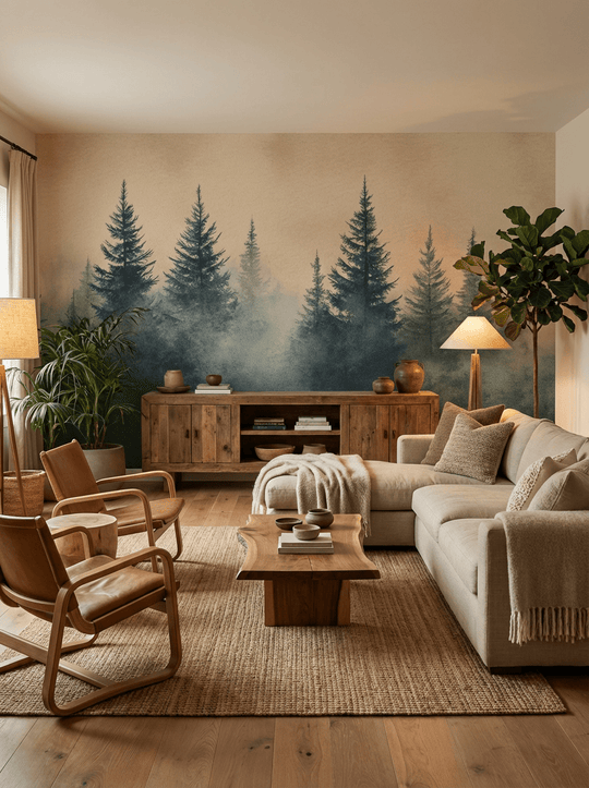 Mystères des Sapins - Illulart: Papier peint panoramique