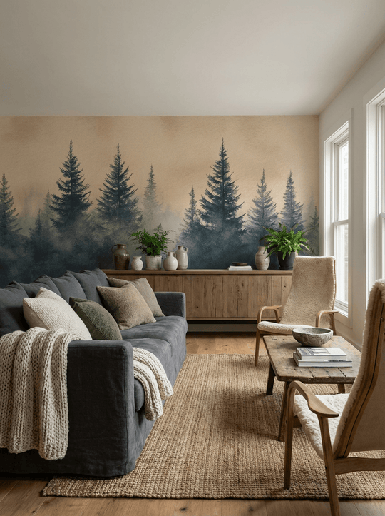 Mystères des Sapins - Illulart: Papier peint panoramique