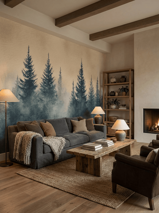 Mystères des Sapins - Illulart: Papier peint panoramique