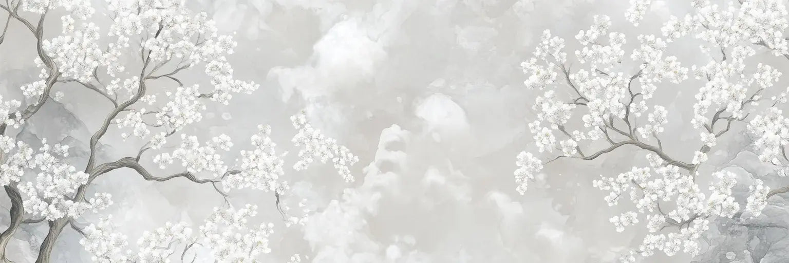 Nuages de Cerisiers : Papier Peint Panoramique Floral et Poétique