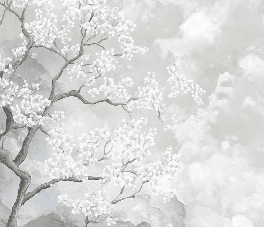 Nuages de Cerisiers : Papier Peint Panoramique Floral et Poétique