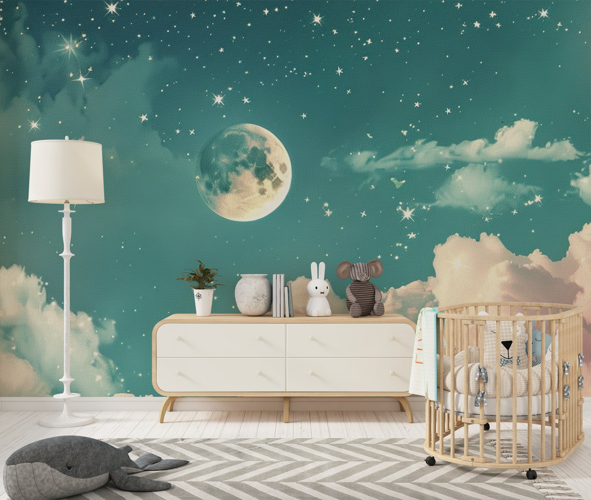 Magical Night: Starry Wall Covering for Young Dreamers