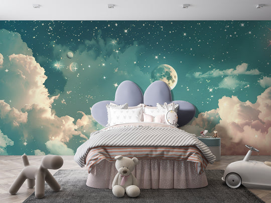 Magical Night: Starry Wall Covering for Young Dreamers