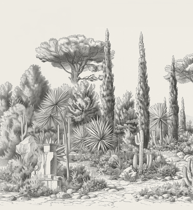 Oasis Antique - Papier peint méditerranéen