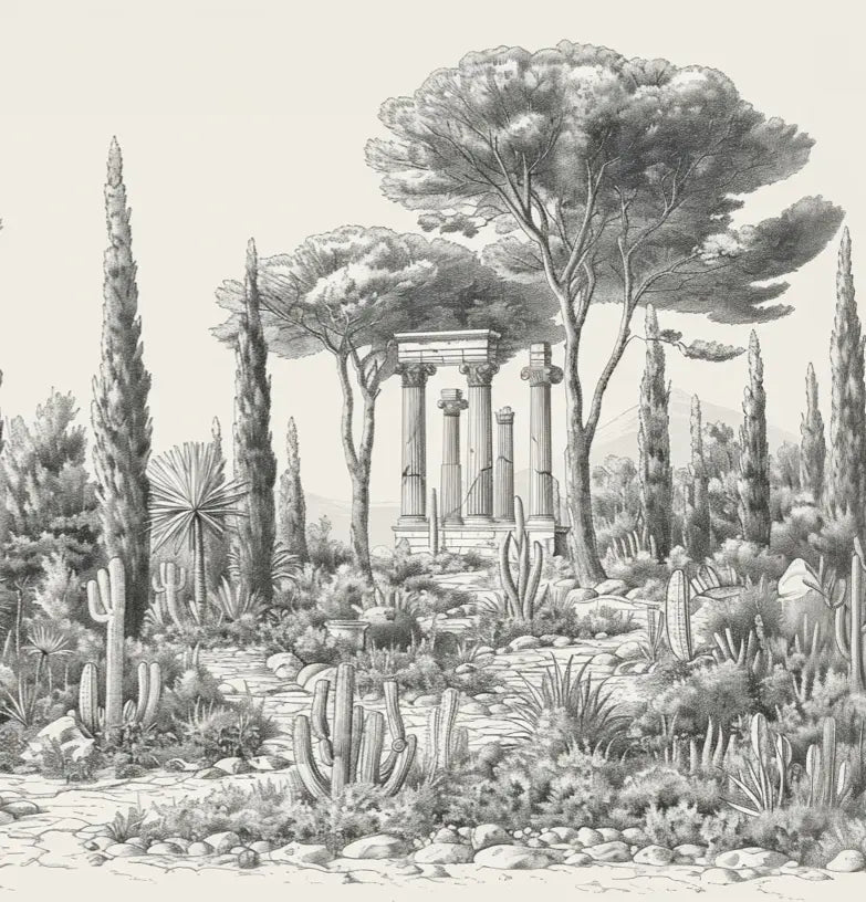 Oasis Antique - Papier peint méditerranéen