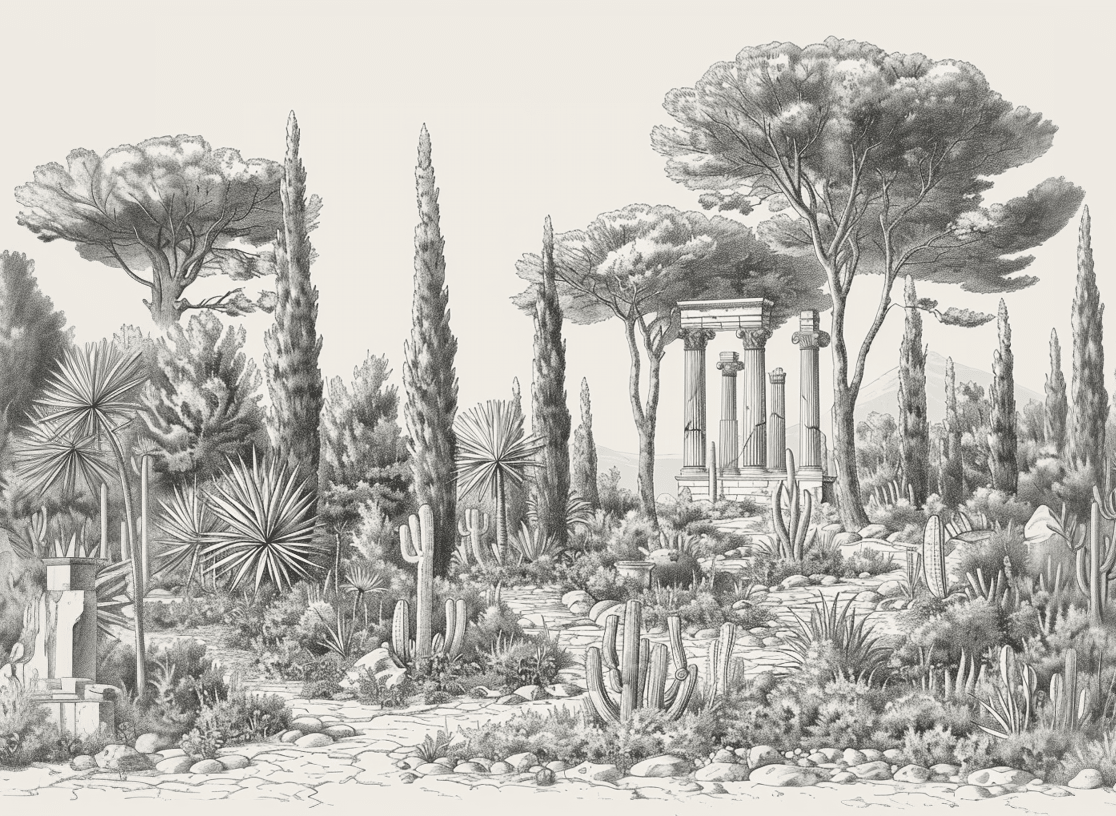 Oasis Antique - Papier peint méditerranéen
