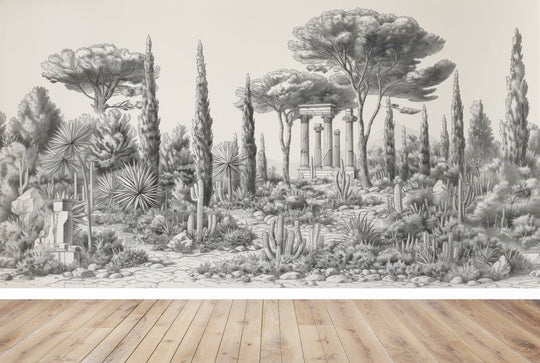 Oasis Antique - Papier peint méditerranéen - Illulart: Papier peint panoramique