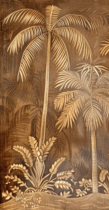 Oasis Tropicale - Papier Peint Panoramique palmiers - Illulart: Papier peint panoramique