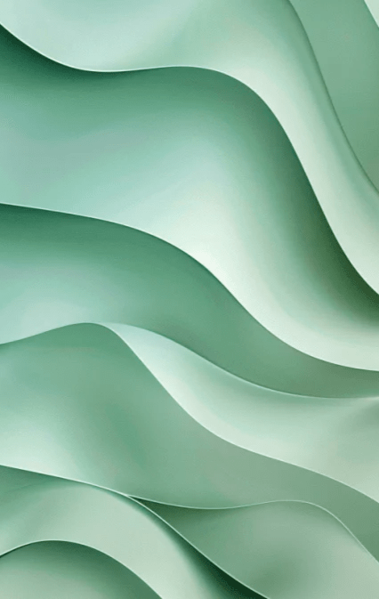 Ondes de Sérénité – Papier Peint Panoramique Vert D’eau - Illulart: Papier peint panoramique