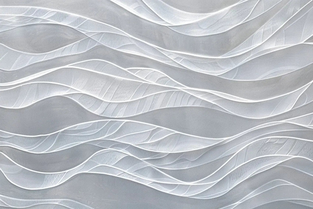 Ondulations Argentées : Un Papier Peint aux Mouvements Apaisants - Illulart: Papier peint panoramique