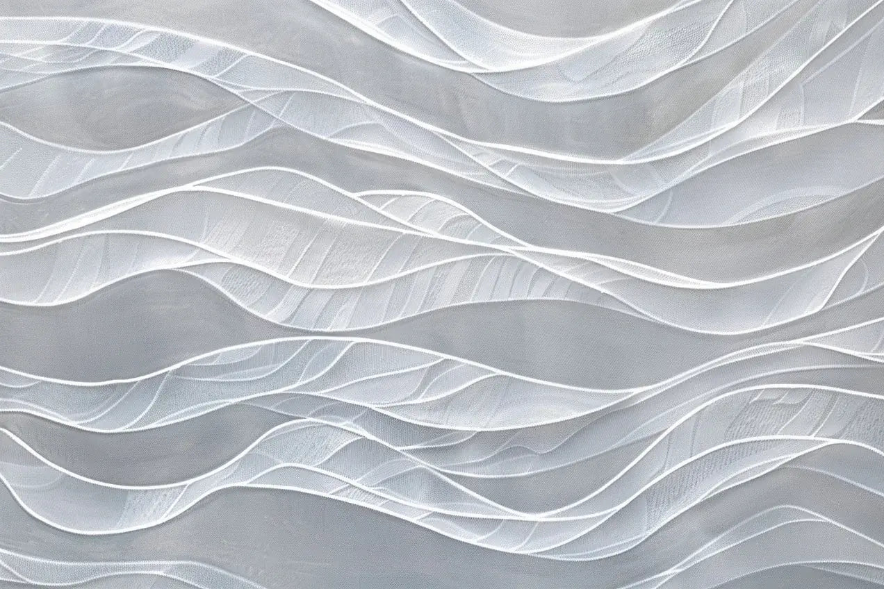Ondulations Argentées : Un Papier Peint aux Mouvements Apaisants - Illulart: Papier peint panoramique