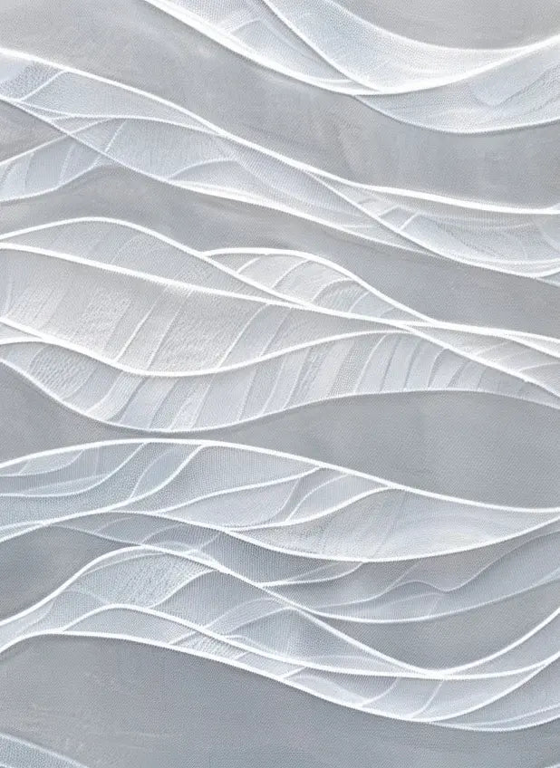 Ondulations Argentées : Un Papier Peint aux Mouvements Apaisants - Illulart: Papier peint panoramique