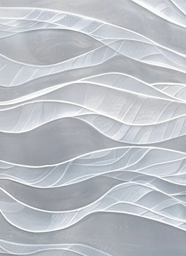 Ondulations Argentées : Un Papier Peint aux Mouvements Apaisants - Illulart: Papier peint panoramique