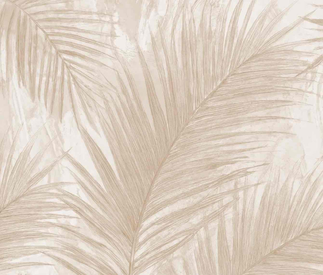 Palmier Nude – Papier peint palmier beige aux nuances chaleureuses - Illulart: Papier peint panoramique