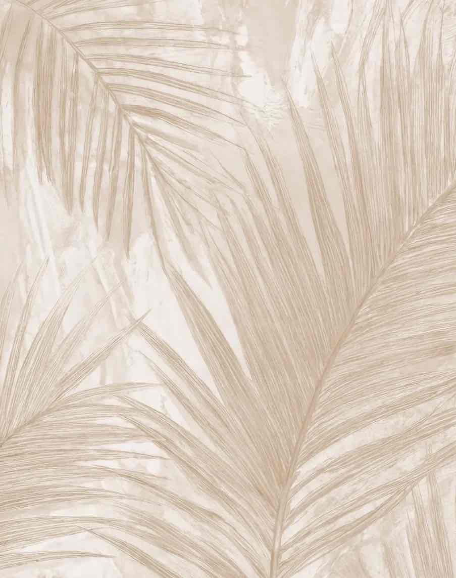 Palmier Nude – Papier peint palmier beige aux nuances chaleureuses - Illulart: Papier peint panoramique