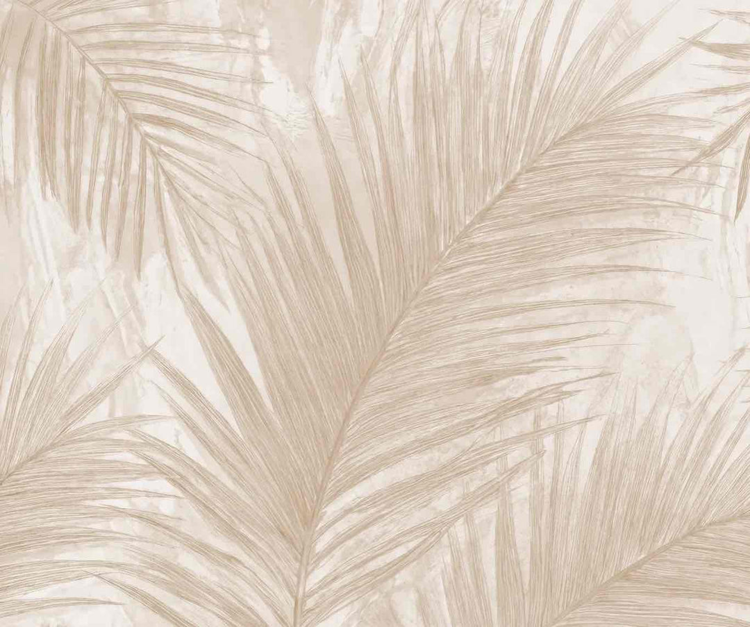 Palmier Nude – Papier peint palmier beige aux nuances chaleureuses - Illulart: Papier peint panoramique