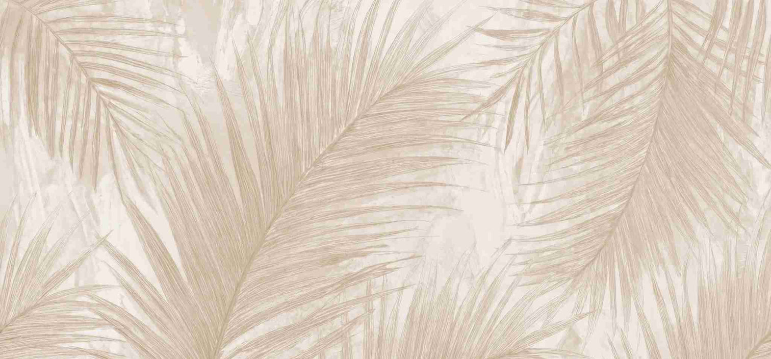 Palmier Nude – Papier peint palmier beige aux nuances chaleureuses - Illulart: Papier peint panoramique