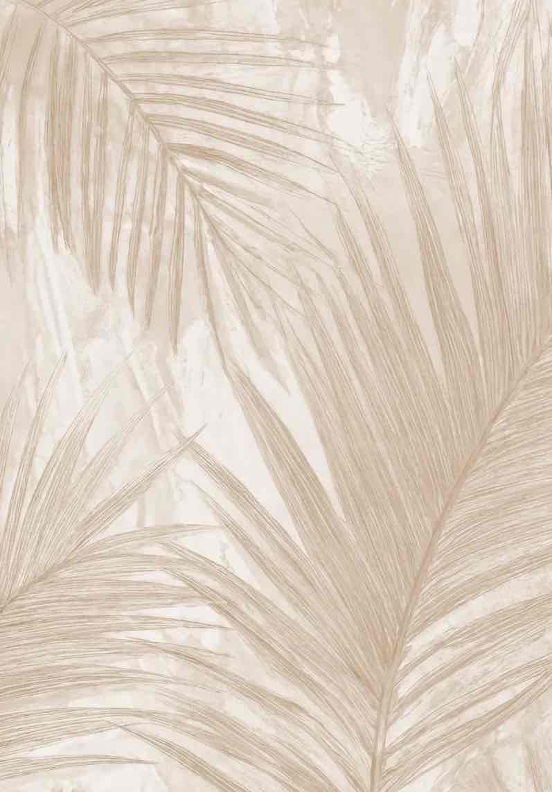 Palmier Nude – Papier peint palmier beige aux nuances chaleureuses - Illulart: Papier peint panoramique