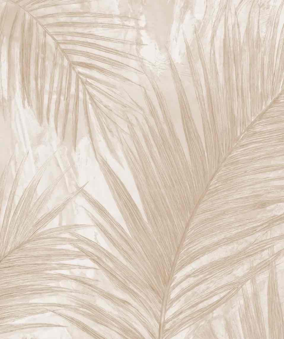 Palmier Nude – Papier peint palmier beige aux nuances chaleureuses - Illulart: Papier peint panoramique