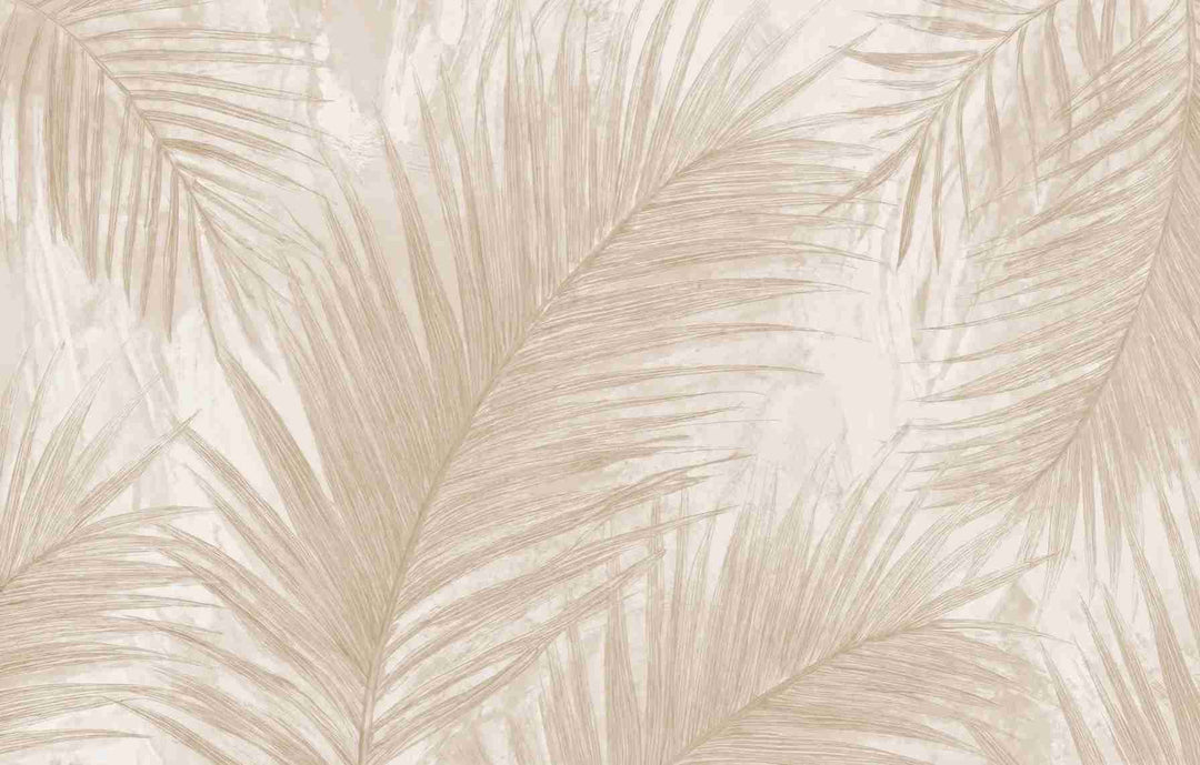 Palmier Nude – Papier peint palmier beige aux nuances chaleureuses - Illulart: Papier peint panoramique