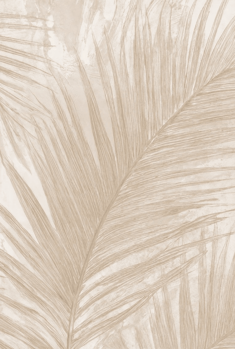 Palmier Nude – Papier peint palmier beige aux nuances chaleureuses