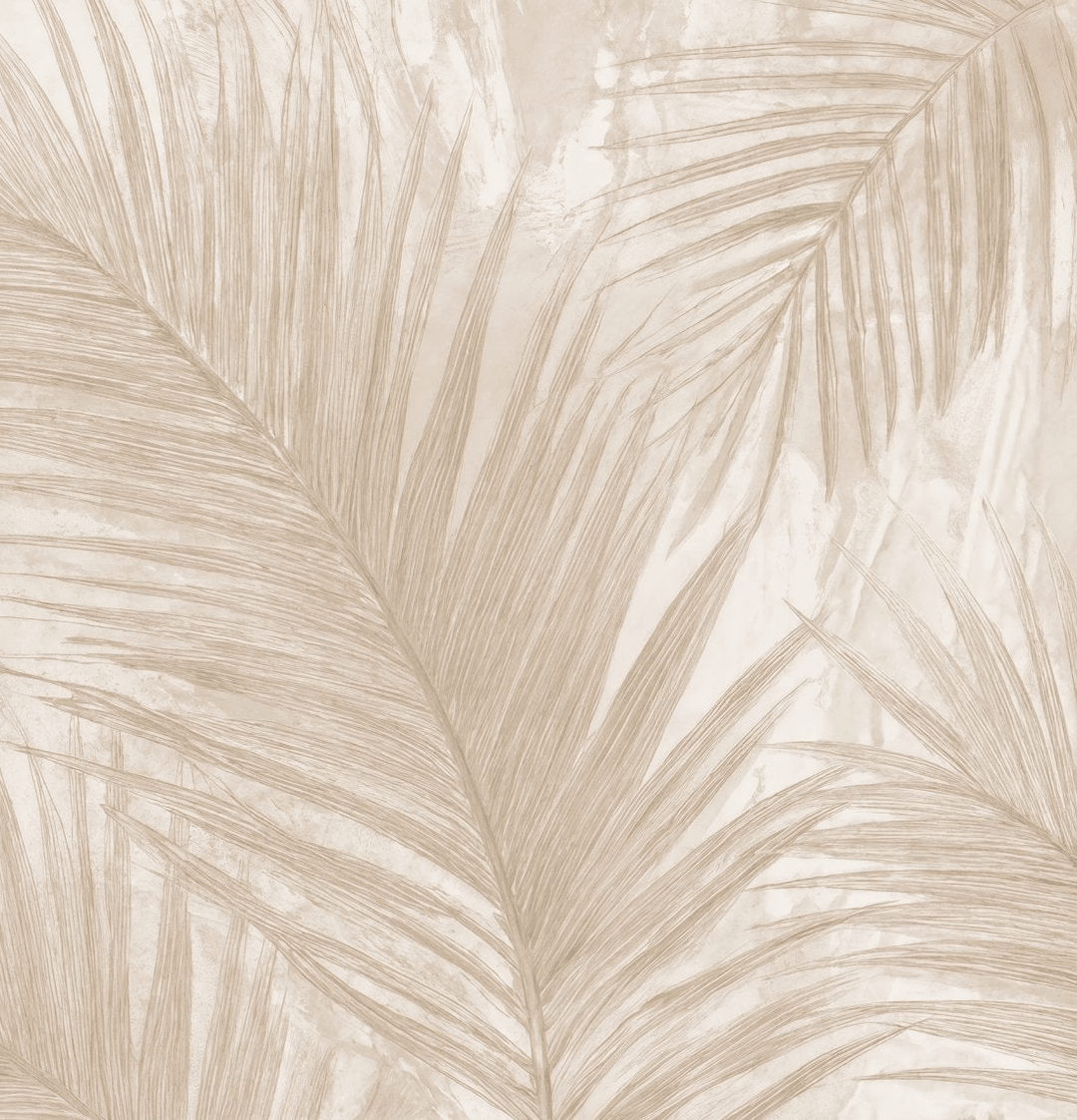 Palmier Nude – Papier peint palmier beige aux nuances chaleureuses - Illulart: Papier peint panoramique