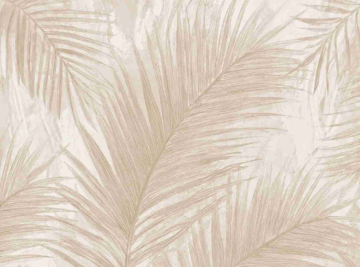 Palmier Nude – Papier peint palmier beige aux nuances chaleureuses - Illulart: Papier peint panoramique
