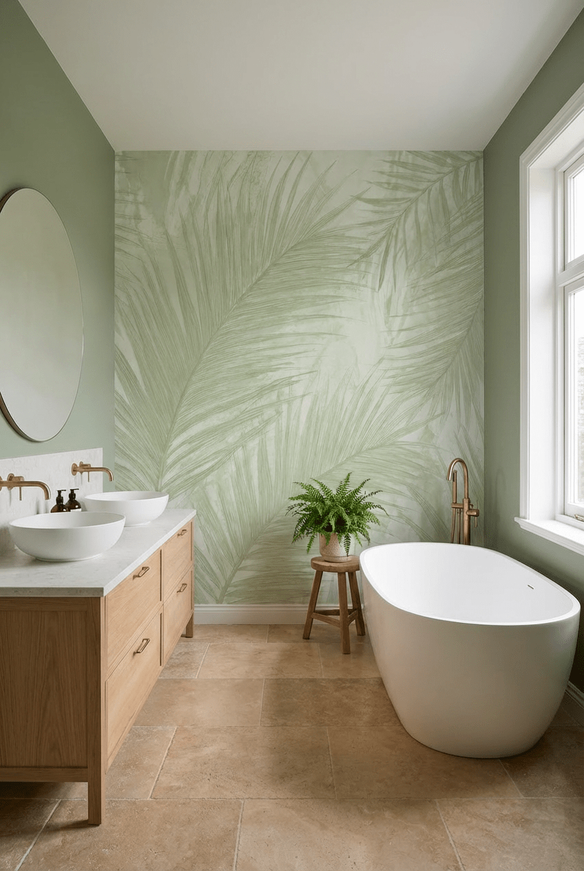 Palmier nude vert - Illulart: Papier peint panoramique