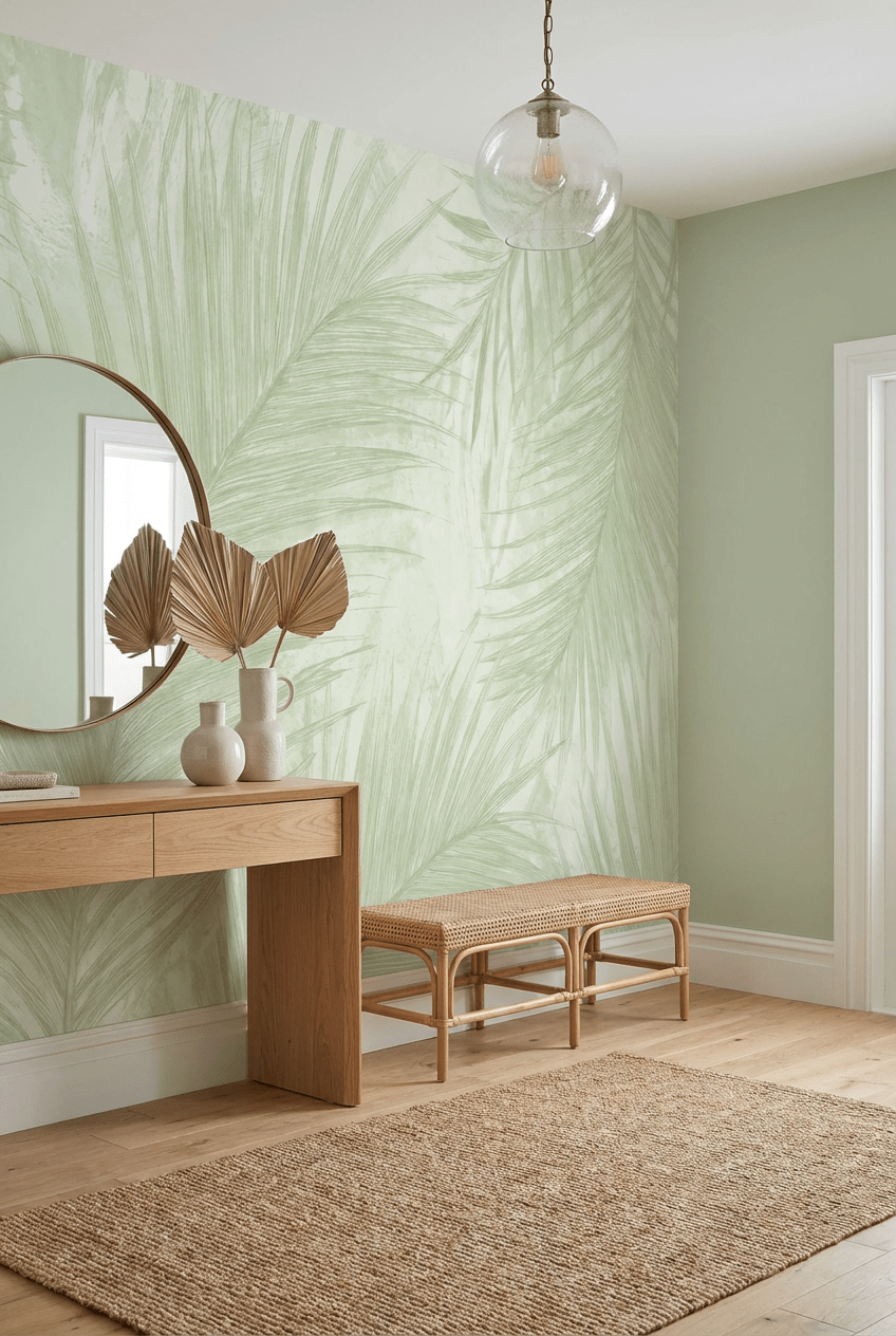 Palmier nude vert - Illulart: Papier peint panoramique