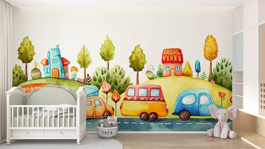 On the Road: Sparkling Mural for Children