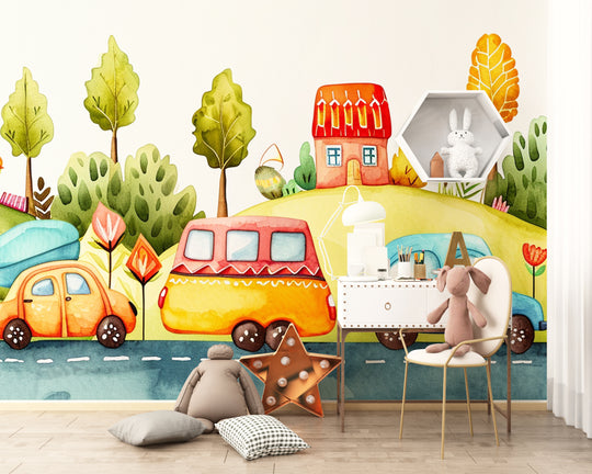 On the Road: Sparkling Mural for Children