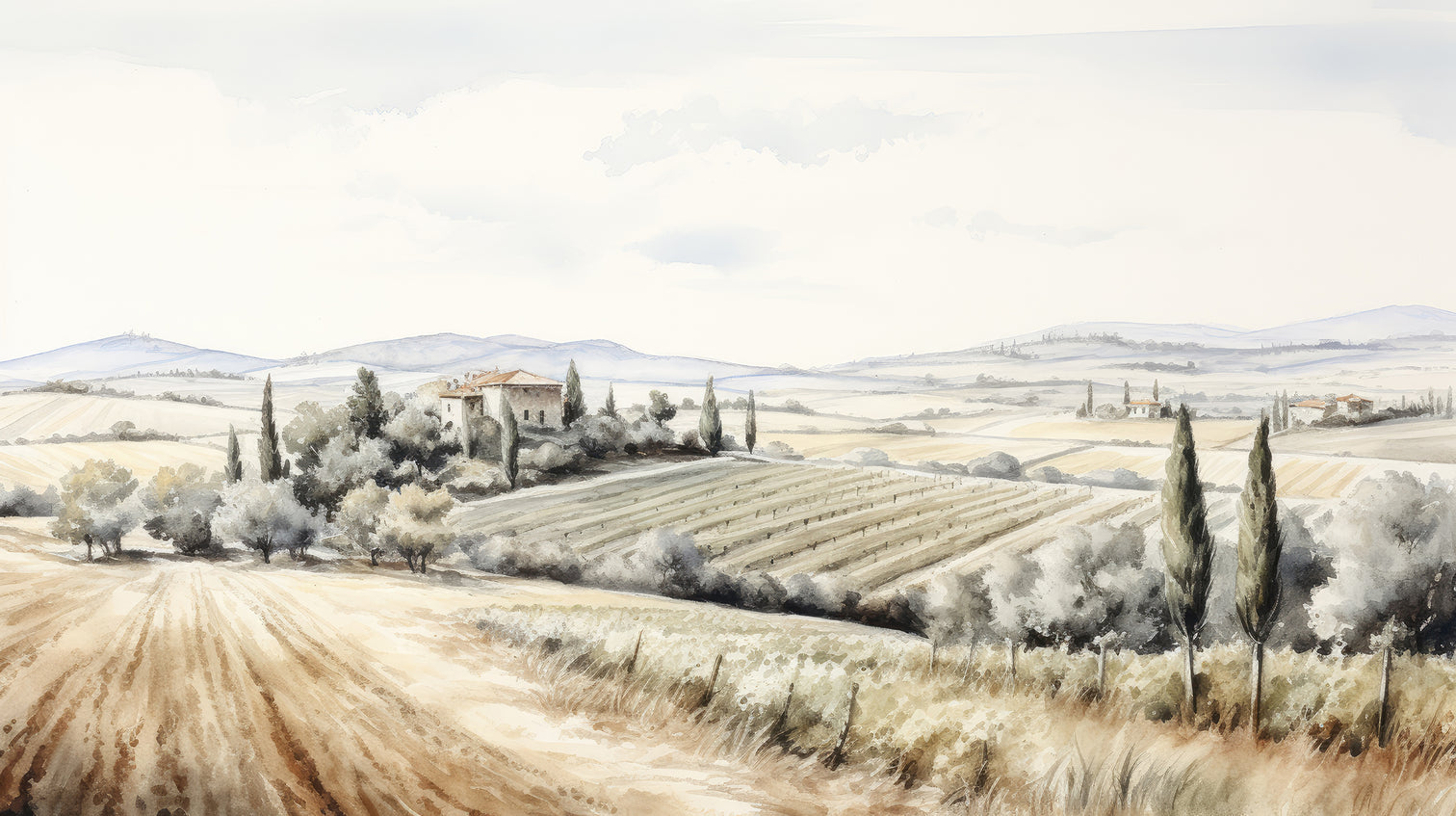 Serenità Toscana: Panorama di Campagna